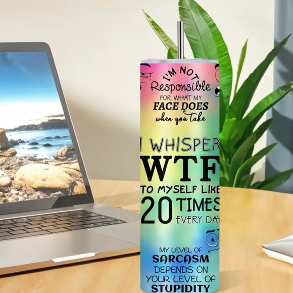 Funny Stainless Steel Tumbler NIB 20oz - Picture 2 of 6